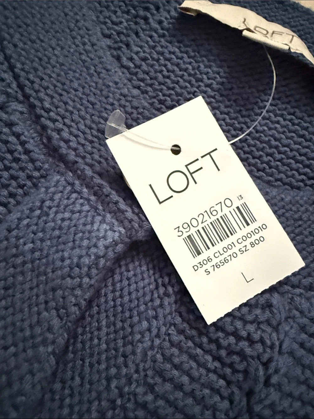 LOFT Short-Sleeve Knit Cardigan in Blue - Picture 2 of 9